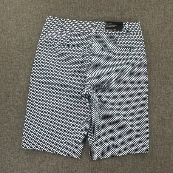 NEW! Ann Taylor Devin Fit Shorts Size 4 Blue & White $59 Cotton Blend Bermuda - Picture 8 of 14